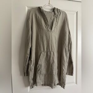 James Perse Light Green/Tan Linen Shirt